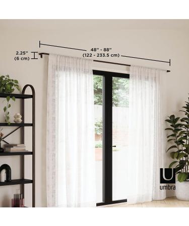 Umbra Twilight Black Out Window Curtain Rod 28 to 48 Wrap Around Adjustable Curtain Rod for Blackout Curtains Bronze 28 to 48-Inch Bronze - Buy Online on GoSupps.com