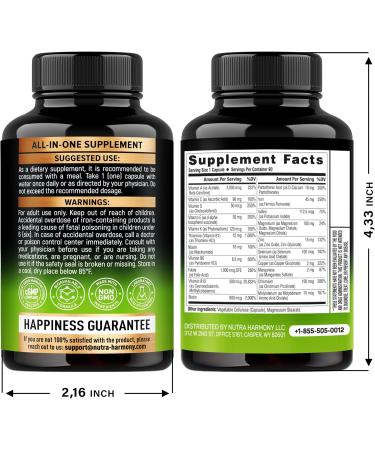 NUTRAHARMONY Vitamin D3 K2 & Bariatric Multivitamin Capsules - Buy Online on GoSupps.com