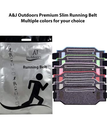 ANJ Outdoors Super Slim Water Resistant Money Belt | Expandable Running Belt for Women and Men | Holds Cell Phones, Cards, and Money | Ideal Waist Bag for Travel, Sports, and Yoga - Black - Buy Online on GoSupps.com