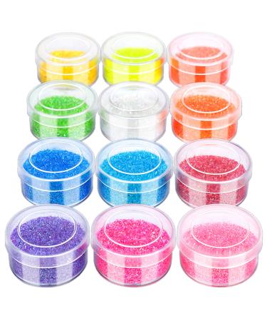 Arts & Crafts Glitter FANDAMEI 12 Colors Extra Fine Glitter Body Cosmetic Glitter for Face Lips Eye Hair Makeup Acrylic Nail Glitter for Gel Polish Nail Art Fine Glitter for Crafting Card Vibrant