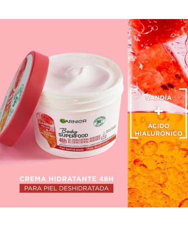  Garnier Garnier Body Superfood Hydrating Body Cream with Watermelon and Hyaluronic Acid for Dehydrated Skin 48 Hour Hydration 2x380ml - Buy Online on GoSupps.com