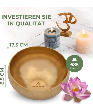 Expert Tibetan Sound Bowl - Small Heart Shell 17.5 cm | Premium Quality Massage & Sound Therapy | Bright Tone for Upper Body Relaxation - Buy Online on GoSupps.com