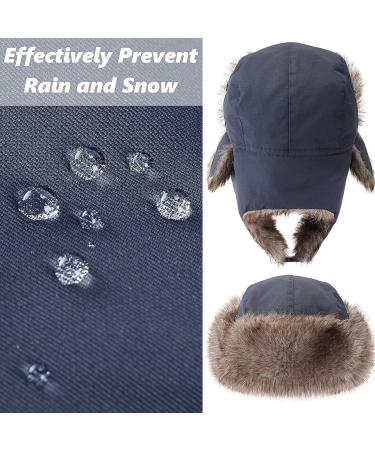 Russian Trapper Ushanka Hats - 3-Piece Set for Men and Women | Winter Bomber Eskimo Hat with Ear Flaps | Windproof and Warm | Classic Style - Buy Online on GoSupps.com