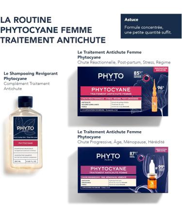 Phyto - Phytocyane - Invigorating Shampoo 250ml - Hair Loss - Cleanses - Restores vitality - Volume - Better quality hair - Stronger hair - 81% ingredients of natural origin - Buy Online on GoSupps.com