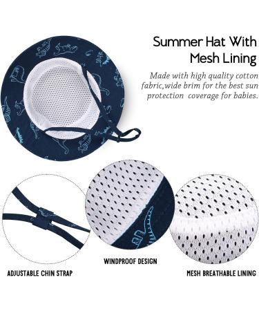 XIAOHAWANG Baby Boy Dinosaur Bucket Hat - Navy, 3-6 Months - Buy Online on GoSupps.com