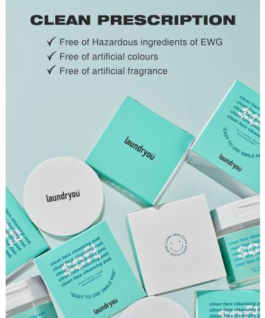 Vegan Dual-Sided Clean Face Cleansing Pads - 60 Soft Natural Pads for Double Cleansing & Makeup Removal - Hypoallergenic Exfoliation - Buy Online on GoSupps.com