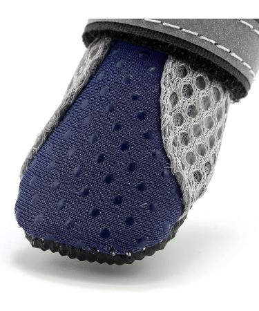 Zunea Dog Shoes - Slipproof Paw Protection for Small Dogs | Adjustable Reflective Soft & Breathable | Summer Heat-Resistant Blue (4 Pack) - Buy Online on GoSupps.com