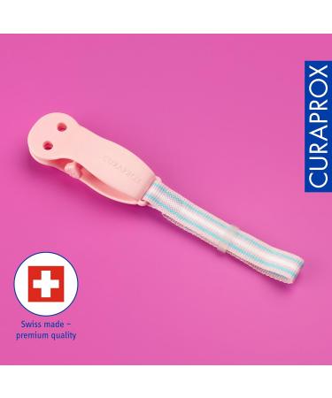 Curaprox Baby Gift Set - Pink Teething Ring Pacifier & Ultra-Soft Toothbrush | Ideal International Gift for Babies - Buy Online on GoSupps.com