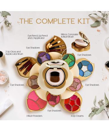CoralBeau Flower Shaped Makeup Set for Women - Luxurious Adult & Teen Girls Cosmetic Kit - Buy Online on GoSupps.com