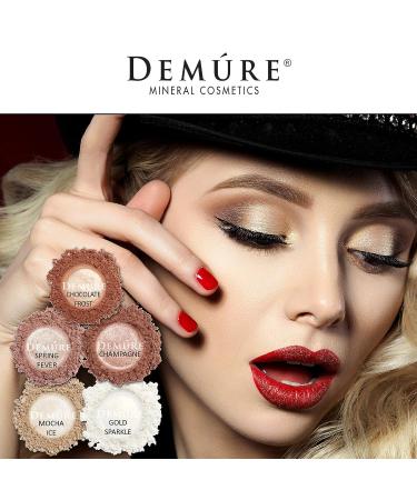 Demure Mineral Deep Champagne Shimmer Eyeshadow - Loose Powder Glitter Eye Makeup - Buy Online on GoSupps.com