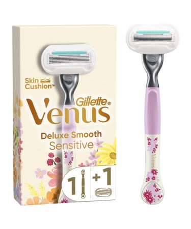 Gillette Venus Deluxe Smooth Sensitive Women's Razor - 1 Blade 5 Blades With Diamond Hard Coating - Buy Online on GoSupps.com