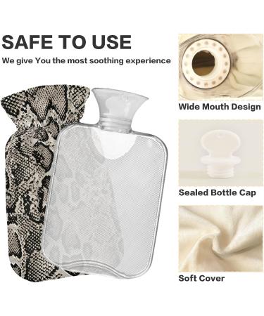 Buy Snake Skin Hot Water Bottle 2L - BPA-Free Large Pain Relief Bag with Cover for Cramps | Fast International Shipping - Buy Online on GoSupps.com