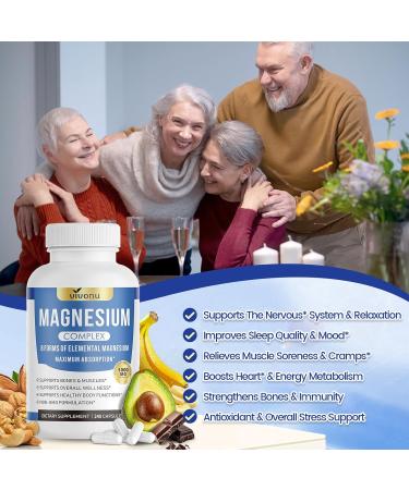 1000mg Magnesium Complex Capsules 8-in-1 Magnesium Glycinate Citrate Malate Taurate Oxide Carbonate Aspartate Orotate - 240 Capsules 1 Bottle | 240 Capsules - Buy Online on GoSupps.com