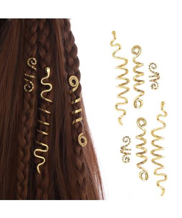 FRDTLUTHW Gold Snake Hair Jewelry for Braids Dreadlock Accessories for Women Girls(pack of 6) Color.Gold - Buy Online on GoSupps.com