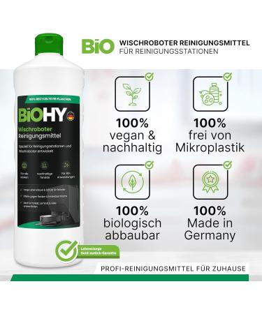 Biohy Wischroboter Cleaning Agent - Low-Foam Lemon Concentrate (3 x 1L) | Extends Suction Station Lifespan | International Shipping Available - Buy Online on GoSupps.com