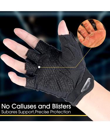 Training Gloves for Fitness | Breathable Short Finger Non-Slip Gloves for Weight Lifting Cycling & Climbing - Unisex - Buy Online on GoSupps.com