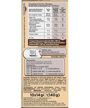 NESCAF Gold Typ Cappuccino - Sticks (6 x 10 x 14g) - Buy Online on GoSupps.com