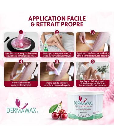 Dermawax Cire Ti de Cerise 400 g Cire d pilation Synth tique Liposoluble avec Bandes Texture Cr meuse Professionnelle pour Jambes Bras Dos & Torse Made in Italy - Buy Online on GoSupps.com