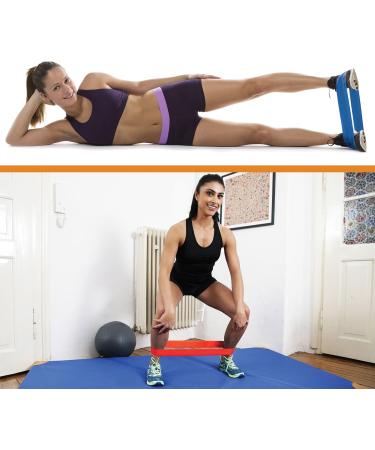 SmarterLife Resistance Bands - Non-Latex Workout Bands for Home Gym Weight Loss & Physical Therapy | 5 Extra Wide Bands for Men & Women | Free Workout Guide - Buy Online on GoSupps.com