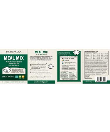 Dr. Mercola Meal Mix Multivitamin for Adult Dogs - 30 Packets (0.26 oz each) | Premium Dog Supplements - Buy Online on GoSupps.com