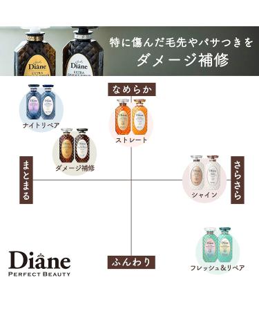 Diane Perfect Beauty Extra Damage Shampoo & Conditioner Pump Set - 450ml | Nourish & Repair Hair - Buy Internationally - Buy Online on GoSupps.com
