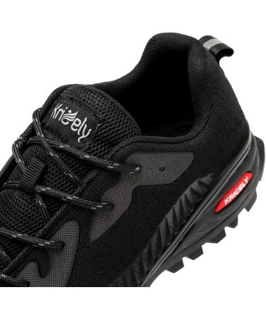 Kricely Trailla Shoes for Men - Breathable Slipproof Hiking & Running Boots | Outdoor Fitness | Size 45 EU - Black - Buy Online on GoSupps.com
