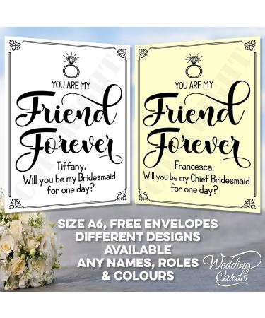 Funny Will You Be My Bridesmaid Card - Kraft Paper 280 G/M - Perfect for Maid Matron Flower Girl & Page Boy - Buy Online on GoSupps.com