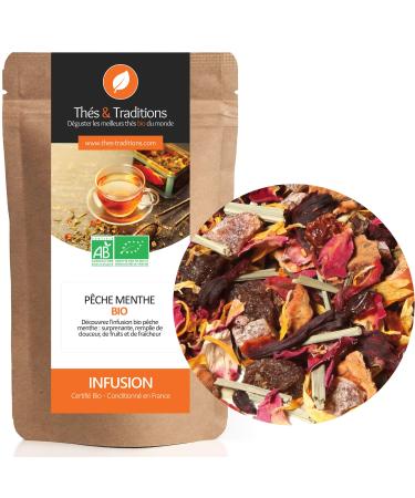 Th s & Traditions Teas & Traditions - Organic Peach Mint Infusion: sweet and fruity | 100g