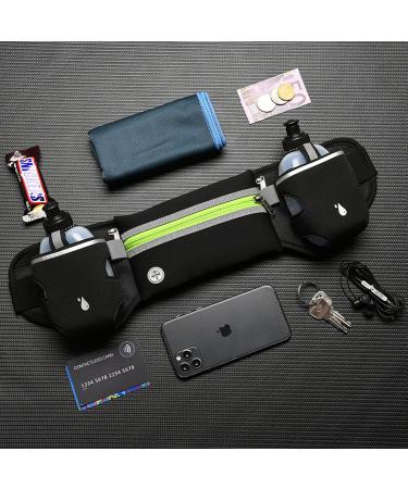 Drinking Belt for Running | Hydration Tape with 2 x 175ml Water Bottles | Reflective Hip Pocket for Outdoor Sports - Buy Online on GoSupps.com