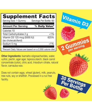 WellYeah Sugar Free Vitamin D3 5,000 IU Extra Strength Gummies - Immune Booster & Bone Support - Buy Online on GoSupps.com