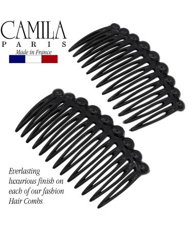 Camila Paris CP2869/2 Small Rounded Black French Twist Hair Comb - Strong Hold Hair Clip for Women - Made in France - Buy Online on GoSupps.com