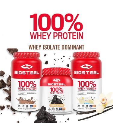 BIOSTEEL 100% Whey Protein Powder - Cookies & Cream 14 Servings 24g Protein Whey Protein for Pro Athletes Sugar Free rBGH Free Non-GMO Enhanced Recovery and Muscle Building - Buy Online on GoSupps.com