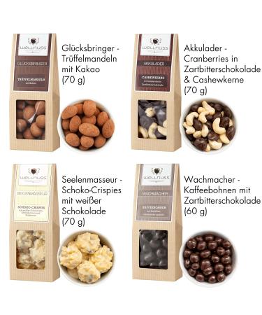 Wellnuss Ladiesnight - Premium Gift Set for Women | 4 Nut & Chocolate Snacks | Perfect Gift Idea for Girlfriend Mother & Sister - Buy Online on GoSupps.com
