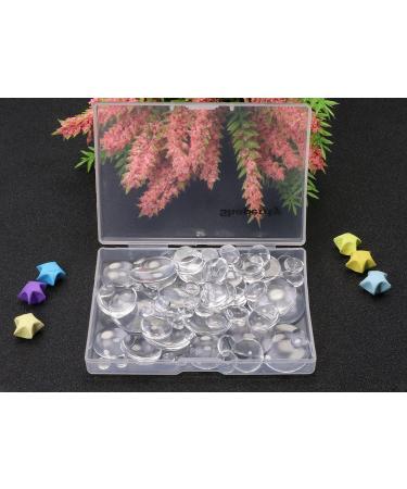 Shapenty Clear Round Glass Cabochons Dome Tiles - 7 Sizes for Jewelry Making DIY - 70PCS - Buy Online on GoSupps.com