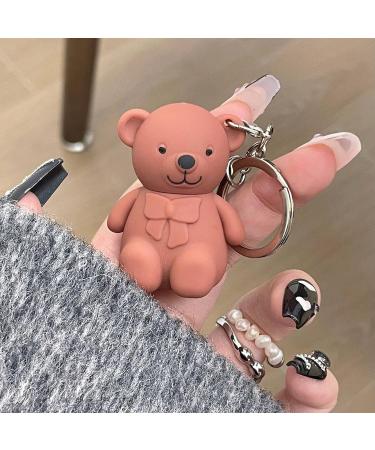  behound 2 en 1 Key Chain Bear Lipstic Keychain Bear Lipsticks Long Lasting Lip Gloss Keychain 2023 New Keychain Cute Bear Beauty Makeup (01+04+06) - Buy Online on GoSupps.com