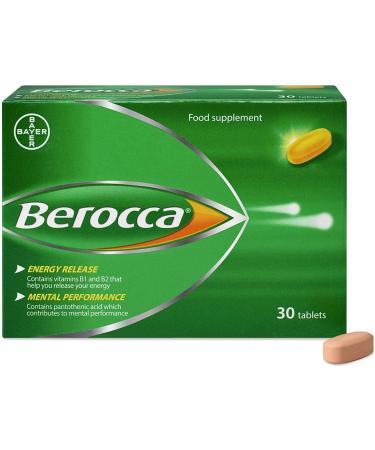 Berocca Vitamin C Energy Tablets with Magnesium, B12 & B Complex - 30 Count (1 Month Supply) - Buy Online on GoSupps.com