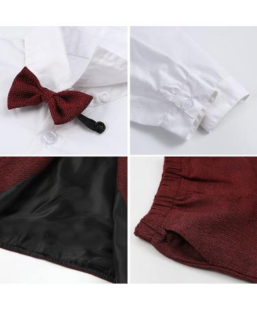 Mint Green Baby Boys Wedding Suit 3pcs Herringbone Tweed Outfit Set 3-4 Years Red - Buy Online on GoSupps.com