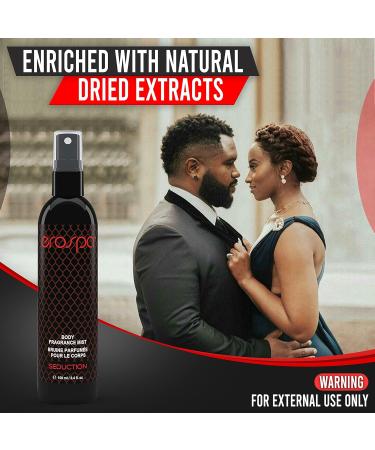 Aromatherapy Body Fragrance Mist 100 ml/3.4 Fl oZ Fragrant Body Spray for Men and Women Sensual Body Scent with Natural Extracts Vegan Gluten Free & 100% Body-Safe (SEDUCTION) - Buy Online on GoSupps.com