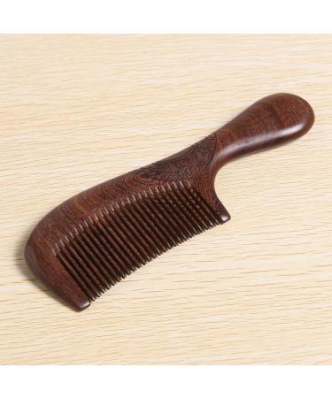 Daroplo 6X Unisex Sandalwood Comb Women Men Home Travel Wood Anti-Static Fine-Tooth Comb Wooden Handles Hair Comb - Buy Online on GoSupps.com