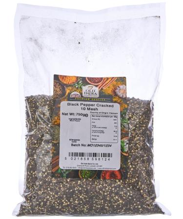 Old India Black Pepper Cracked 10 Mesh 750g 750 g (Pack of 1)