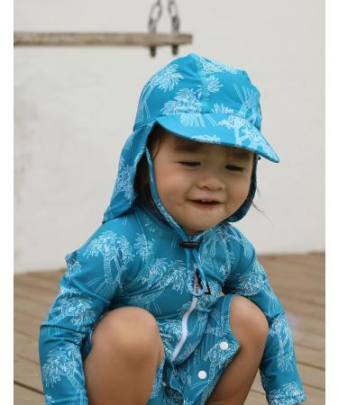 weVSwe Baby Toddler Sun Hat UPF 50+ Swim Cap Flap Neck Protection Green Leaves 12-24 Months - Buy Online on GoSupps.com