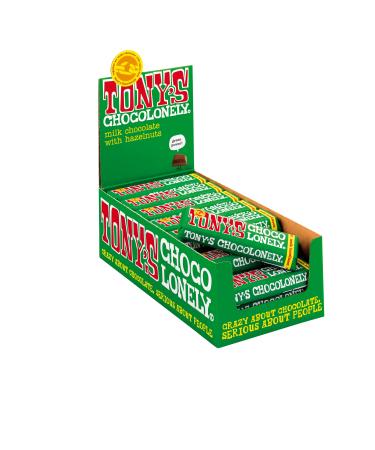 Tony's Chocolonely Tony's Chocolonely - Whole Milk Chocolate with Hazelnuts - Small Chocolate Bars - Chocolate Bar - 32% Cocoa - 35 x 50g - Fairtrade Belgian Chocolate