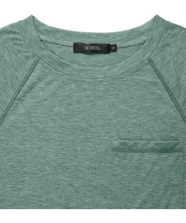 MIROL Women's Short Sleeve Green Tunic Top - Buy Online on GoSupps.com