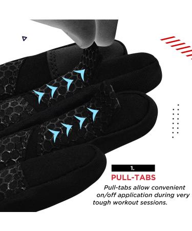 RDX Full Finger Fitness Gloves for Men & Women | Touchscreen Weightlifting & Bodybuilding Workout Gloves | Gym Powerlifting Strength Training - Black - Buy Online on GoSupps.com