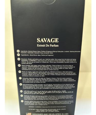 Savage for Men- 3.4 Oz Men's Extrait De Parfum - Buy Online on GoSupps.com