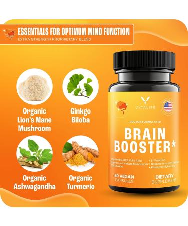 Memory and Focus Supplements for Adults | Brain Vitamins with Ginko Biloba | Ageless Brain Formula for Seniors - Buy Online on GoSupps.com