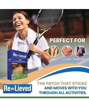 Re-lieved 3-in-1 Pain Relief Patches - Organic Natural Ingredients - 60 Count - Buy Online on GoSupps.com
