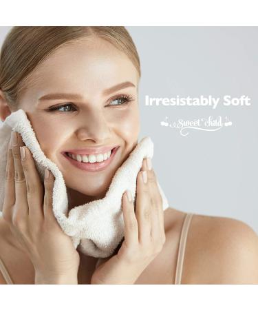 SWEET CHILD Bamboo Baby Washcloths - Set of 8 | Ultra Soft Wash Cloths for Face and Body | Top Baby Registry Gift in Gray/White - Buy Online on GoSupps.com