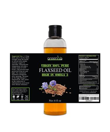 GreenIVe Flax Seed Oil - 100% Pure Cold Pressed High Omegas - 8 Fl Oz Exclusively on Amazon - Buy Online on GoSupps.com