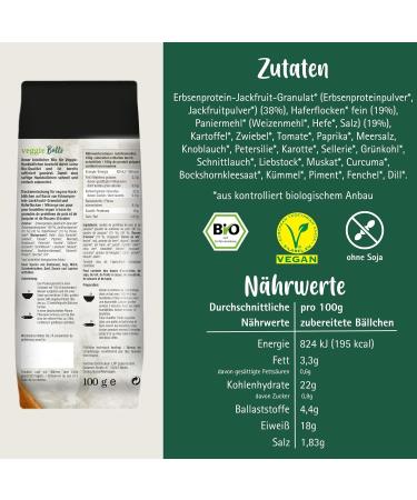 Spicy Lotao Veggie Balls | Vegan Meat Replacement | 3x100g Organic Pea Protein & Jackfruit Mix | Healthy Additive-Free Fricades & Boulettes - Buy Online on GoSupps.com